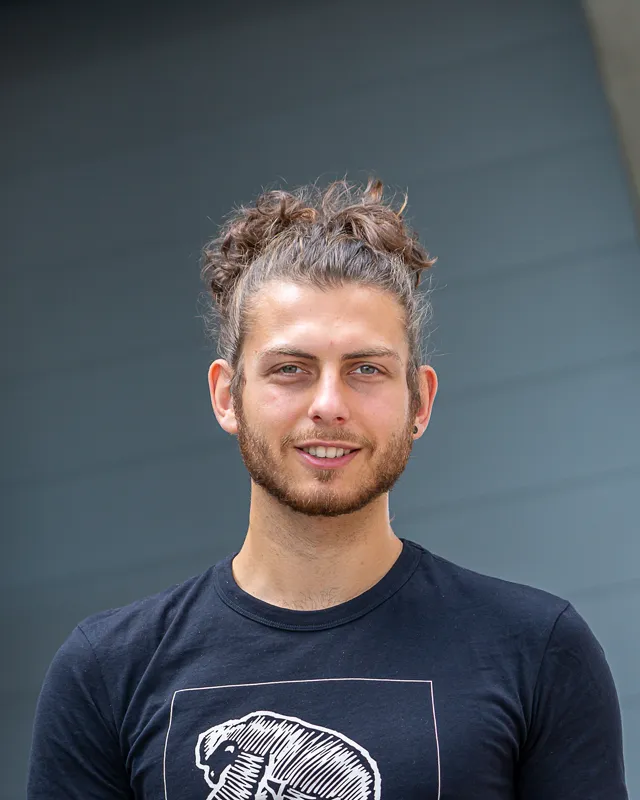 Patrik Stanic in a RAW Movement shirt